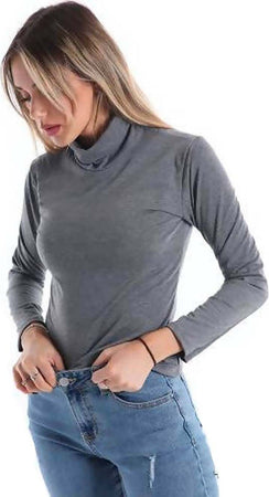 Maglia Collo alto Donna Lupetto sotto Giacca Microfibra Aderente Dolcevita Tinta Unita Verde Grigio Rosso Blu Maglia donna L'Orchidea - Siderno, Commerciovirtuoso.it