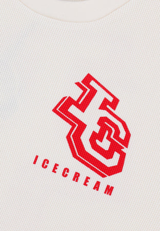 ICE CREAM Maglietta Manica Lunga Uomo Waffle L/s Tee Off White da uomo