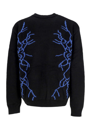 PHOBIA Maglione Uomo Lightning and Logo Jumper Black/blue da uomo