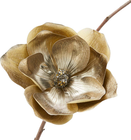 Magnolia dorata fiore artificiale con clip decorazione floreale per interno da 20 cm Casa e cucina/Decorazioni per interni/Addobbi e decorazioni per ricorrenze/Decorazioni natalizie/Ghirlande e corone MagiediNatale.it - Altamura, Commerciovirtuoso.it