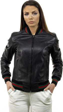Malesia---Bomber-Donna-Nero-Special-Edition-in-vera-pelle