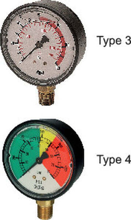 Manometro isometrico in abs ø 63mm con scala 0/80 bar e attacco radiale R 1/4"