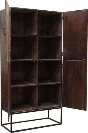 MANTRA---credenza-con-decoro-4-ante-legno-e-ferro-Marrone-Milani-Home