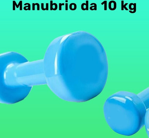 Manubrio-Singolo-10-Kg-In-Vinile-Allenamento-Esercizi-Casa-Palestra-Workout-Fit