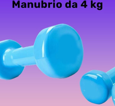 Manubrio-Singolo-4-Kg-In-Vinile-Allenamento-Esercizi-Casa-Palestra-Workout-Fit