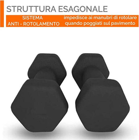 Manubrio-Singolo-7-Kg-In-Vinile-Allenamento-Esercizi-Casa-Palestra-Workout-Fit
