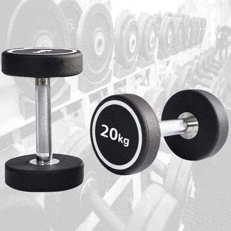 Manubrio-Singolo-Professionale-In-Vinile-Da-20-Kg-Pesi-Palestra-Fitness-Sport