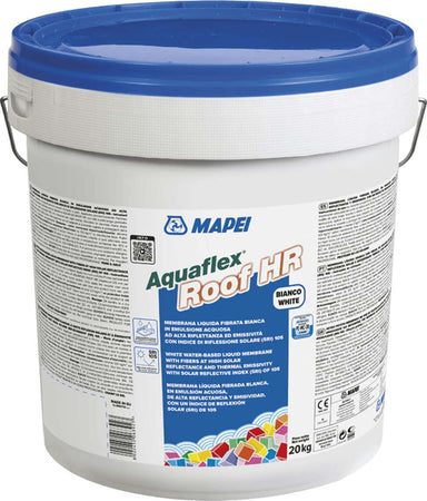 MAPEI-AQUAFLEX-ROOF-HR-BIANCO-KG.20-Membrana-liquida-fibrata-in-emulsione-acquosa-ad-alta-riflettanza-ed-emissività-termica