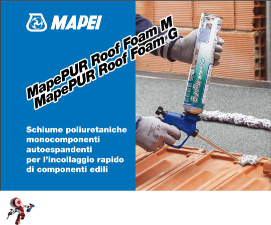MAPEI-MAPEPUR-ROOF-FOAM-G-ML.750-Schiuma-poliuretanica-per-pistola-per-incollaggio-riempimento-isolamento-termo-acustico