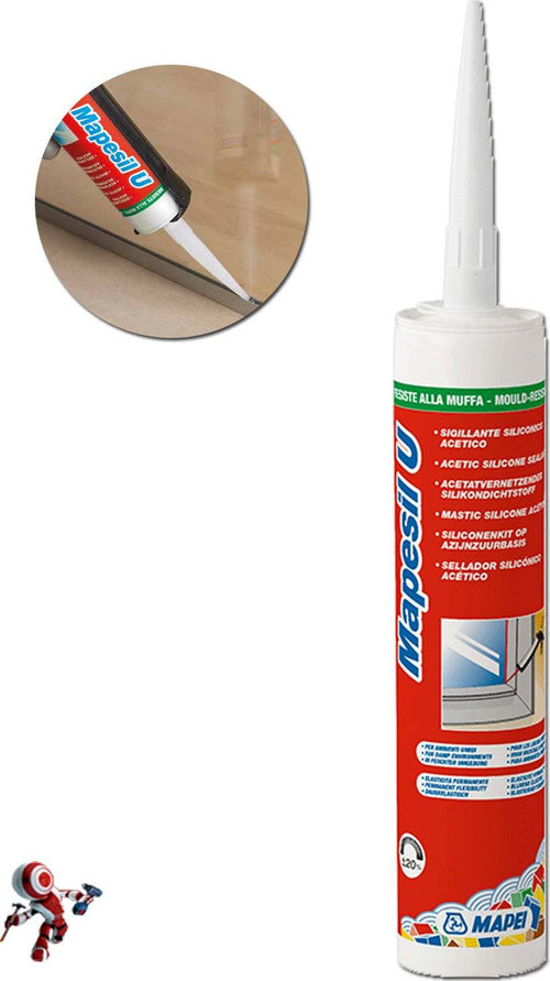 Mapei-MAPESIL-U-310-ml-Bianco-Sigillante-siliconico-acetico-universale-resistente-alla-muffa-per-movimenti-fino-al-20%