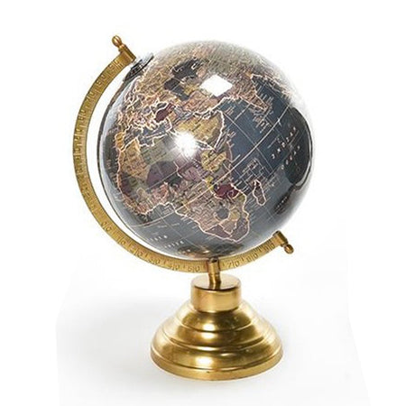 Mappamondo con base in ottone per decorazione interno