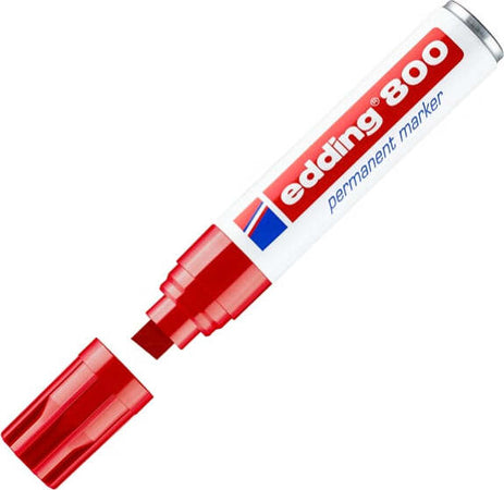 Marcatore Permanente Edding 800 - punta 4 0 - 12 mm - rosso - Edding Cancelleria e prodotti per ufficio/Penne matite scrittura e correzione/Marcatori ed evidenziatori/Pennarelli indelebili e marcatori Eurocartuccia - Pavullo, Commerciovirtuoso.it