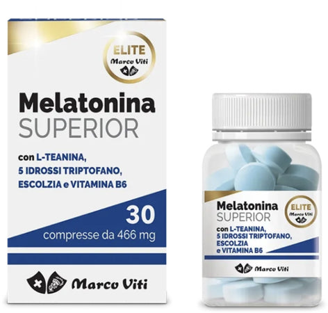 Marco Viti melatonina superior 466mg aiuta il sonno e il rilassamento in caso di stress 30 compresse