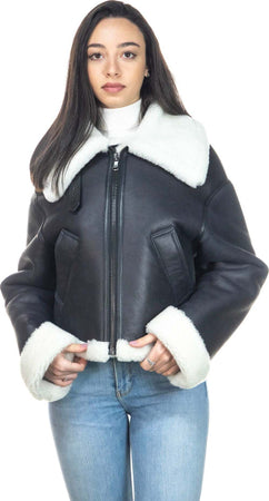 Marisol---Giacca-Donna-Nero-in-vero-montone-Shearling