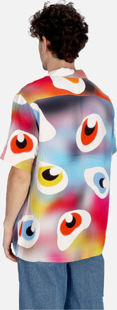 MARKET-Camicia-Manica-Corta-Uomo-Near-Sighted-Button-Up-Shirt-Multi-da-uomo