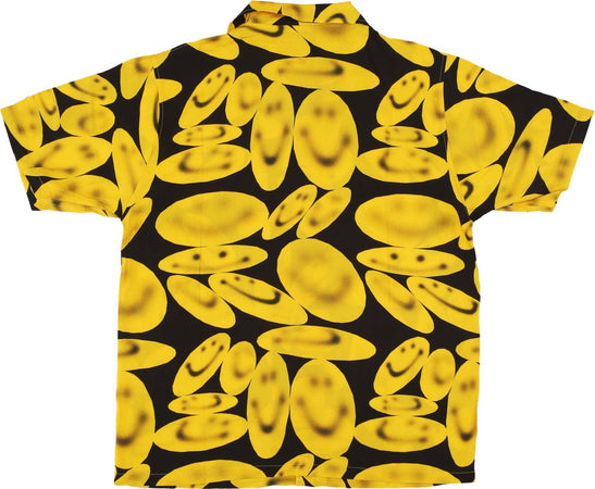 MARKET-Camicia-Manica-Corta-Uomo-Smiley-Afterhours-Button-Up-Shirt-Washed-Black-da-uomo
