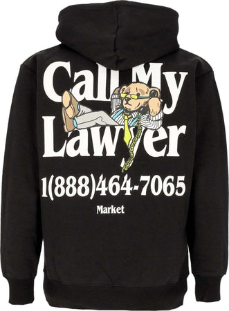 MARKET-Felpa-Cappuccio-Uomo-Better-Call-Bear-Hoodie-Black-da-uomo