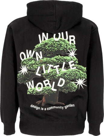 MARKET-Felpa-Cappuccio-Uomo-Community-Garden-Hoodie-Black-da-uomo