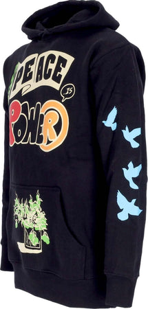 MARKET-Felpa-Cappuccio-Uomo-Peace-and-Power-Hoodie-Black-da-uomo