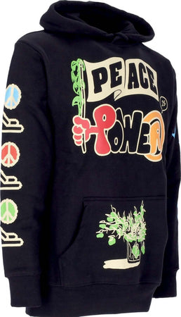 MARKET-Felpa-Cappuccio-Uomo-Peace-and-Power-Hoodie-Black-da-uomo