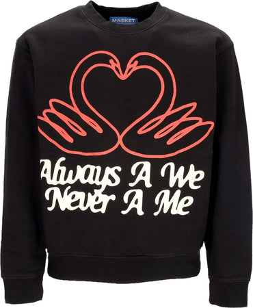 MARKET-Felpa-Girocollo-Uomo-Always-We-Crewneck-Vintage-Black-da-uomo