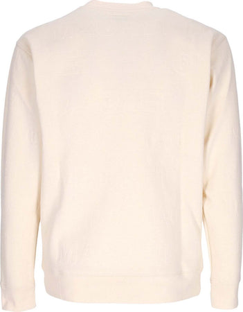 MARKET-Felpa-Girocollo-Uomo-Emboss-Print-Fleece-Crewneck-Coconut-da-uomo