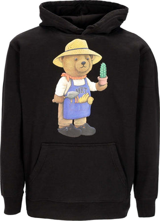 MARKET-Felpa-Leggera-Cappuccio-Uomo-Botanical-Bear-Hoodie-Vintage-Black-da-uomo