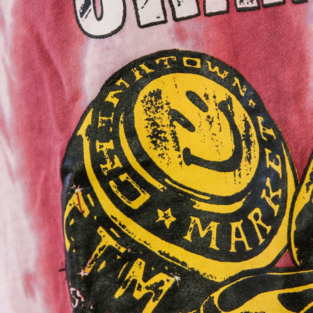 MARKET-Felpa-Leggera-Girocollo-Uomo-Smiley-Champions-3-Rings-Tie-Dye-Red-da-uomo