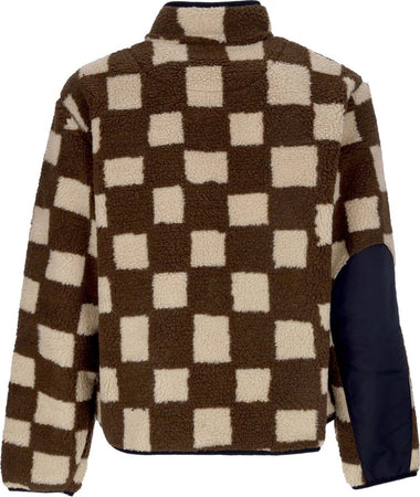 MARKET-Orsetto-Uomo-Chess-Club-Jacquard-Sherpa-Jacket-Brown-da-uomo