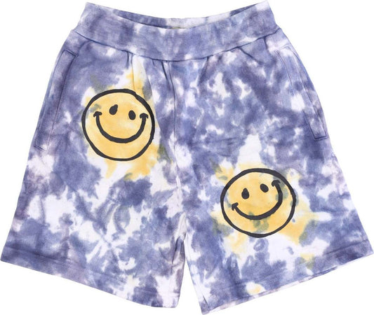 MARKET-Pantalone-Corto-Tuta-Felpato-Uomo-Sun-Dye-Sweatshorts-X-Smiley-Yellow/blue-Tie-Dye-da-uomo
