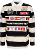 MARKET-Polo-Manica-Lunga-Uomo-Grand-Prix-Rugby-Shirt-Cream-da-uomo