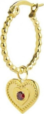 Marlù---ORECCHINO-A-CERCHIO-CON-PENDENTE-CUORE-CRISTALLO-ROSSO-PVD-ORO