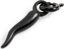 Marlù-CHARM-ACCIAIO-PVD-NERO-SATINATO-CORNO-NERO