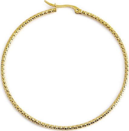 MARLù-MONO-ORECCHINO-CERCHIO-PVD-ORO-MARTELLATO-DIAMETRO-6CM