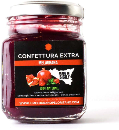 Marmellata di Melograno Artigianale Siciliano Wonderful 3x 110gr Prodotto 100% Naturale Made in Sicily Il Melograno Peloritano