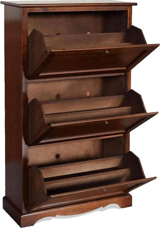 MARY---scarpiera-in-legno-massello-79x30x130-Tinta-noce-Milani-Home