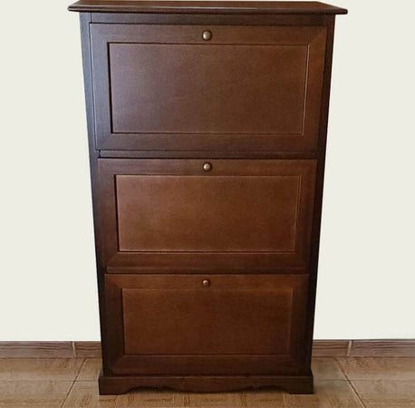 MARY---scarpiera-in-legno-massello-79x30x130-Tinta-noce-Milani-Home