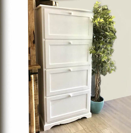 MARY---scarpiera-in-legno-massello-79x30x170-Bianco-Milani-Home