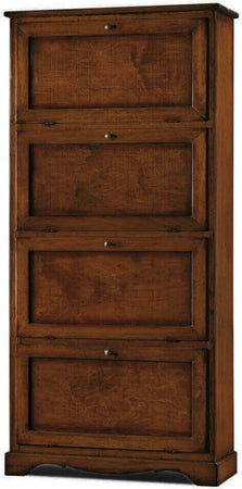 MARY---scarpiera-in-legno-massello-79x30x170-Tinta-noce-Milani-Home