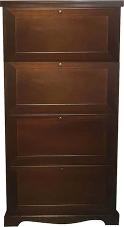 MARY---scarpiera-in-legno-massello-79x30x170-Tinta-noce-Milani-Home