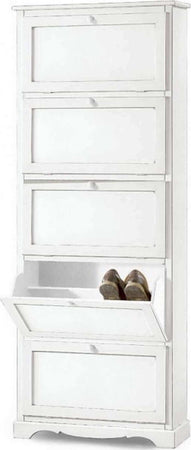 MARY---scarpiera-in-legno-massello-79x30x210-Bianco-Milani-Home