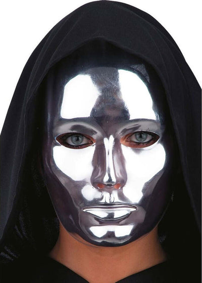 Maschera Argentata viso medio metallizzata color Argento Giochi e giocattoli/Giochi d'imitazione e accessori di travestimento/Accessori per travestimento/Maschere Kondorama - Martinsicuro, Commerciovirtuoso.it