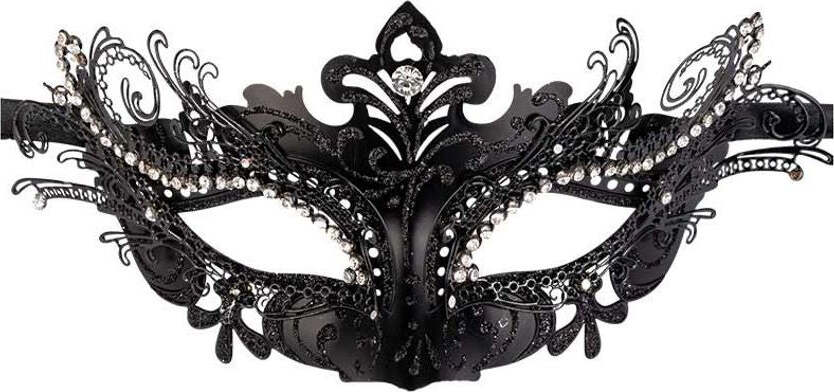 Maschera Nera In Metallo Con Strass maschera Elegante da Donna Moda/Abbigliamento specifico/Costumi e accessori/Accessori/Adulti/Maschere Kondorama - Martinsicuro, Commerciovirtuoso.it