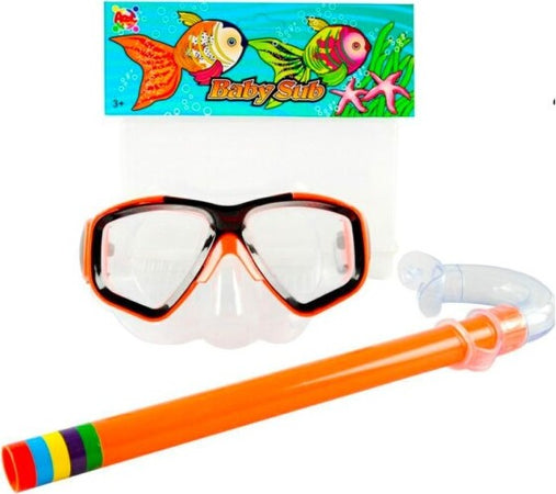 Maschera-Per-Bambini-Con-Tubo-Boccaglio-Immersioni-Mare-Piscina-Estate-Baby-Sub