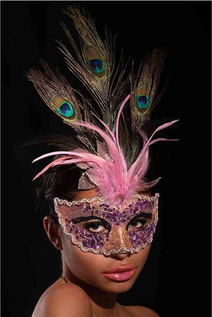 Maschera Preziosa Rosa C Glitter E Piume Pavone Maschera Per Scambisti Giochi Erotici Moda/Abbigliamento specifico/Costumi e accessori/Accessori/Adulti/Maschere Kondorama - Martinsicuro, Commerciovirtuoso.it
