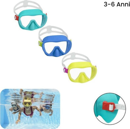 Maschera-Subacquea-Per-Bambini-Guppy-Piscina-Mare-3-6anni-Colori-Assortiti-22057