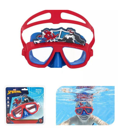 Maschera Subacquea Spiderman Per Bambini Regolabili Nuoto Piscina Mare Estate 3+