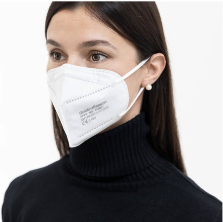 Mascherina FFP2 REXPIRIA Golden Season Certificazione CE 2163 - Dispositivo di Protezione Individuale Imbustata Singolarmente DPI da € 0,70 al Pezzo
