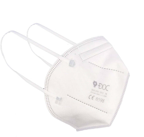 Mascherine FFP2 Nr DOC-NFC Certificate Ce0598 Bianche Mascherina Imbustata Singolarmente Filtrazione > 95% DPI da € 1.29