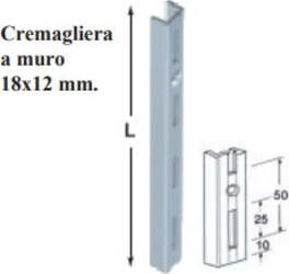 MASIDEF---CREMAGLIERA-SEMPLICE-A-MURO-IN-ALLUMINIO-BIANCO-L.150cm